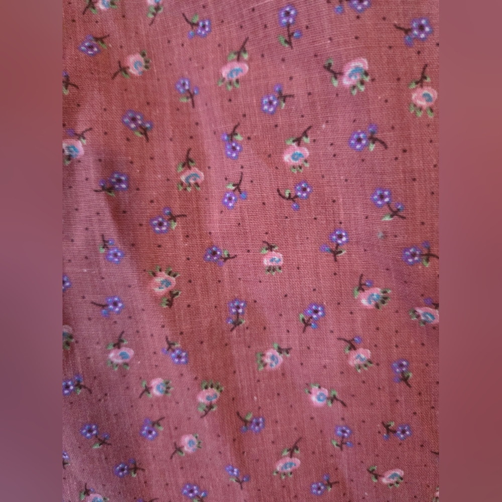 Women's Vintage Homemade Pink Tiered Prarie Skirt - Picture 2 of 11